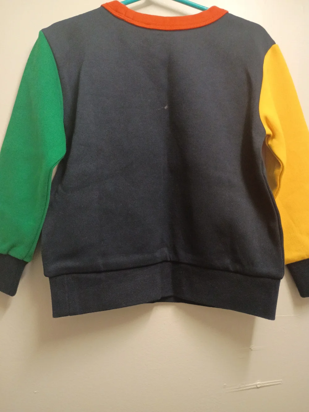 Ralph Lauren Colorblock Crewneck Sweatshirt - Navy, Yellow, Green, Orange Trim